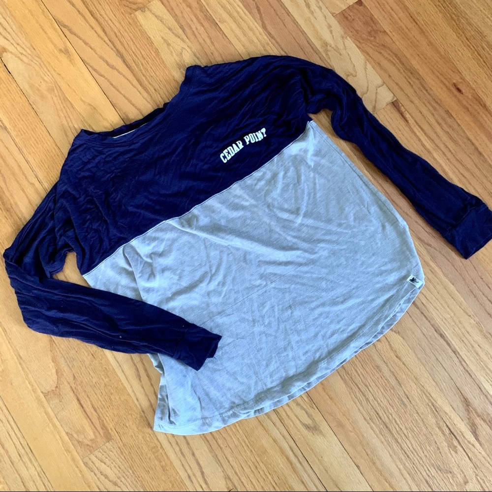 Navy/Grey Cedar Point Jersey Top
